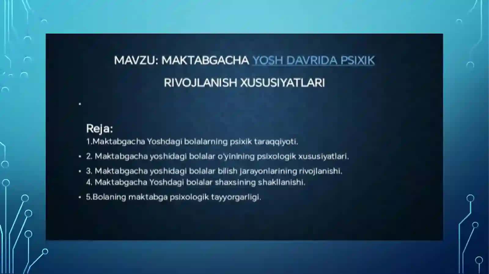 Talaba Ismatova Durdonaning Umumiy Psixologiya fanidan tayyorlagan 2