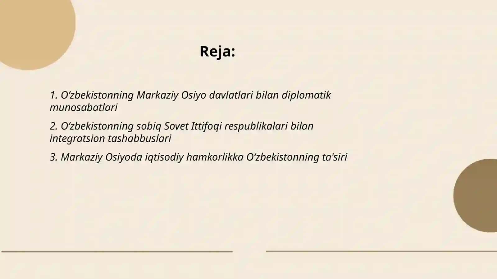 Oʻzbekistonning Markaziy Osiyoda tinchlik va barqarorlikni taʼminlashda oʻrni 2