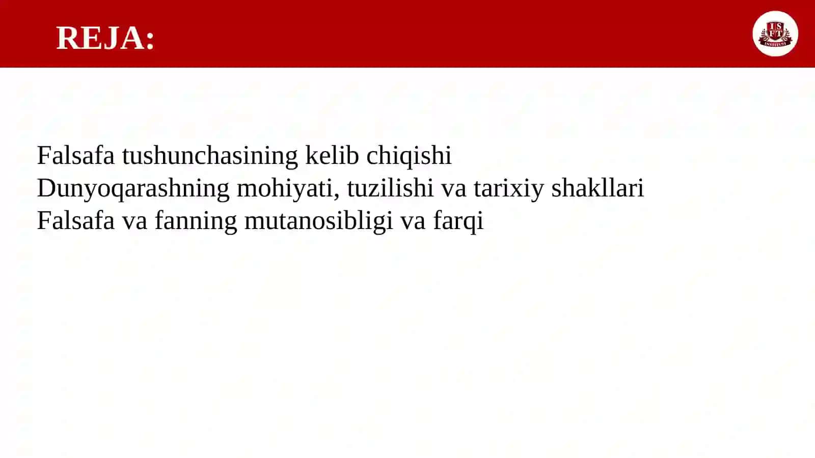 Falsafaning fan va dunyoqarashga doir mohiyati 2