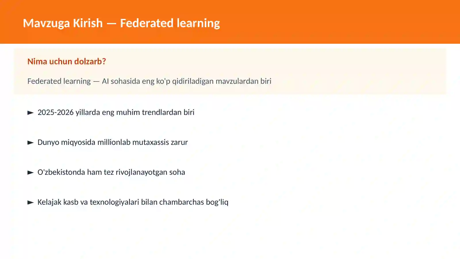 AI | DEEP LEARNING VA NEYRON TARMOQLAR 2