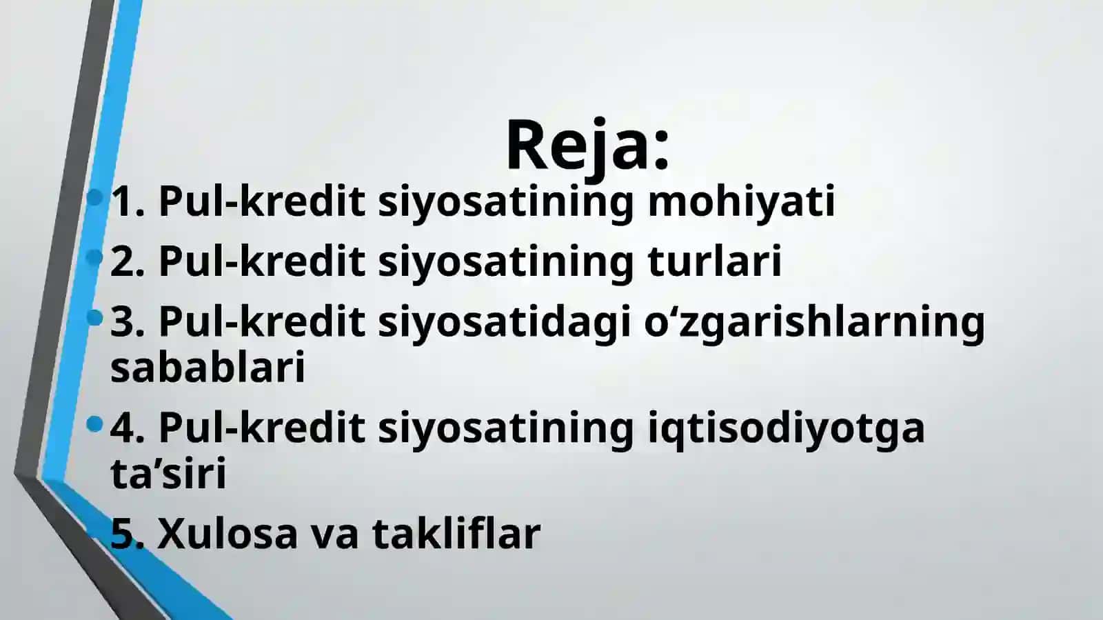 Iqtisodiyotdapul-kreditsiyosativaundagio‘zgarishlar 2