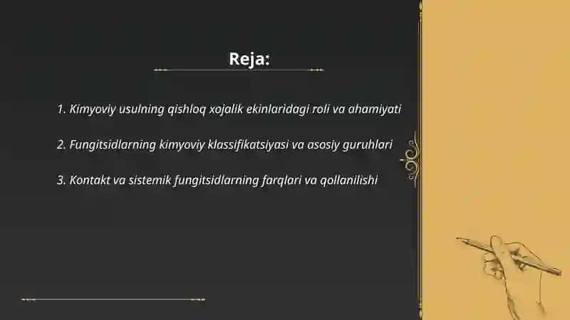 Kimyoviy usulning qishloq xojalik ekinlaridagi roli va ahamiyati 2