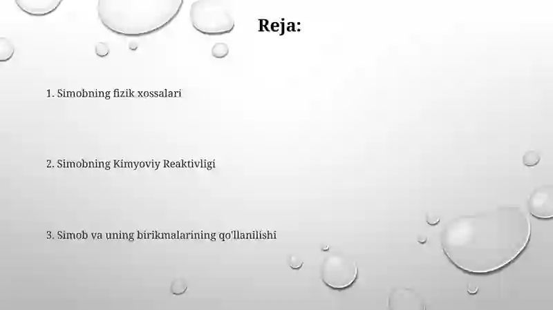 Simob va uning birikmalari 2