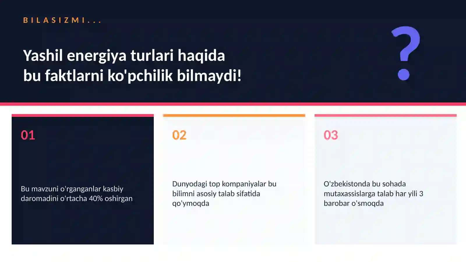 Yashil energiya turlari 2
