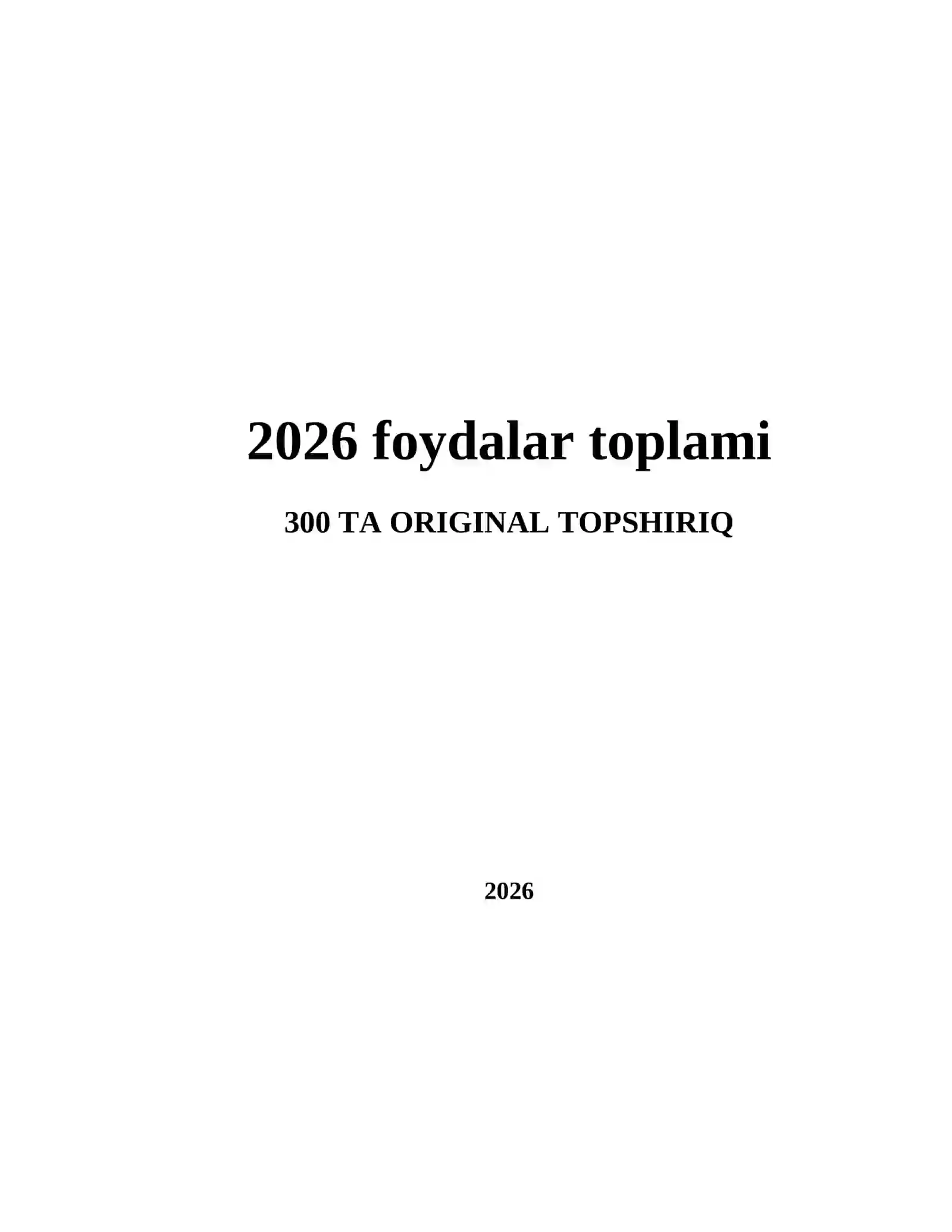 BIOLOGIYA — Topshiriqlar (Q1-100) TOPSHIRIQ №001: Sportchi nafas olish tezligi 2