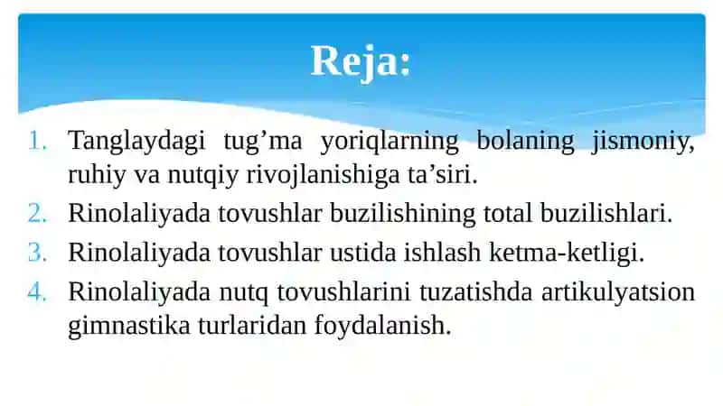 Ochiq rinolaliyada olib boriladigan logopedik ishlarning asosiy tamoyillari 2