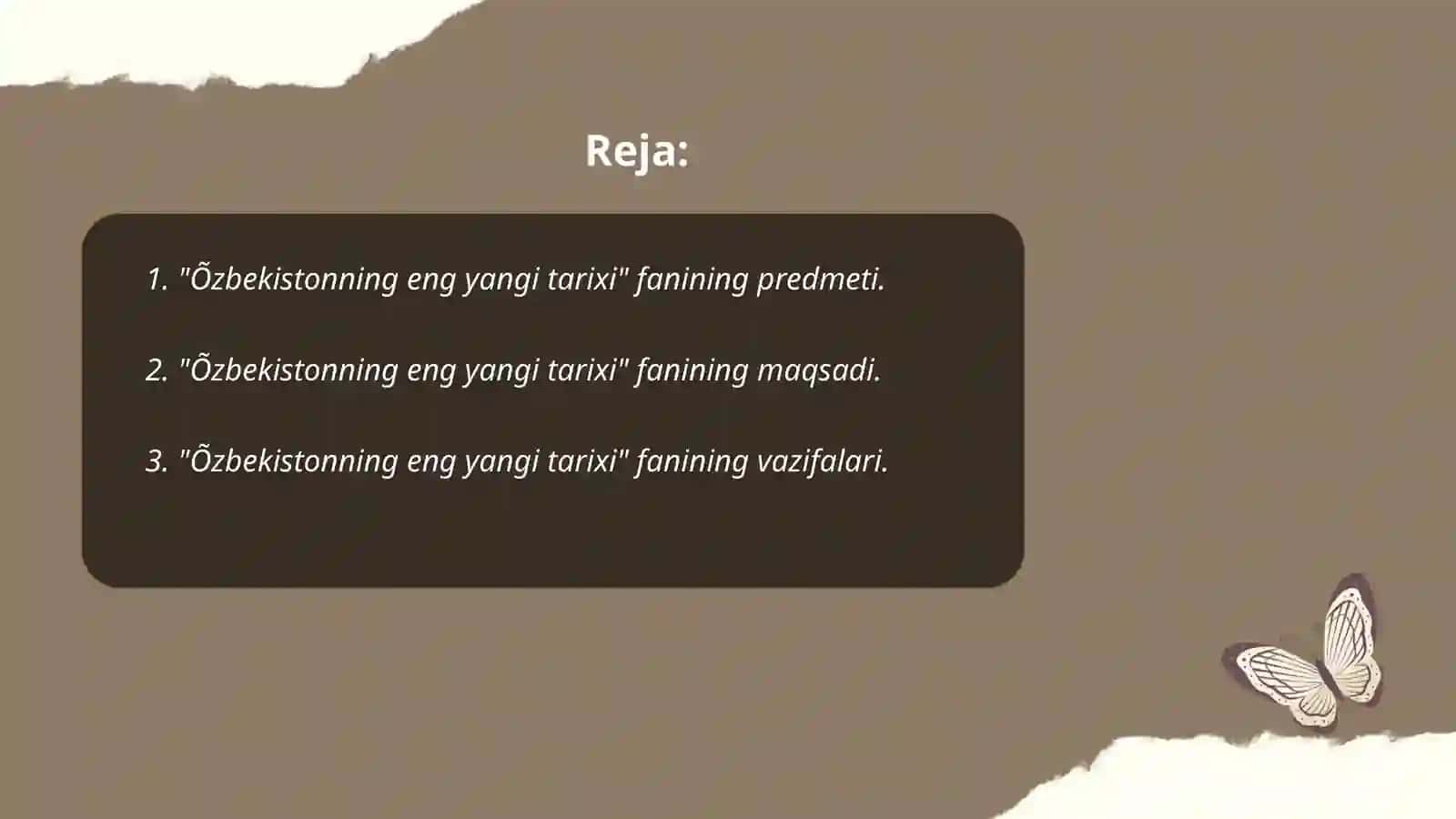 Õzbekistonning eng yangi tarixi 2