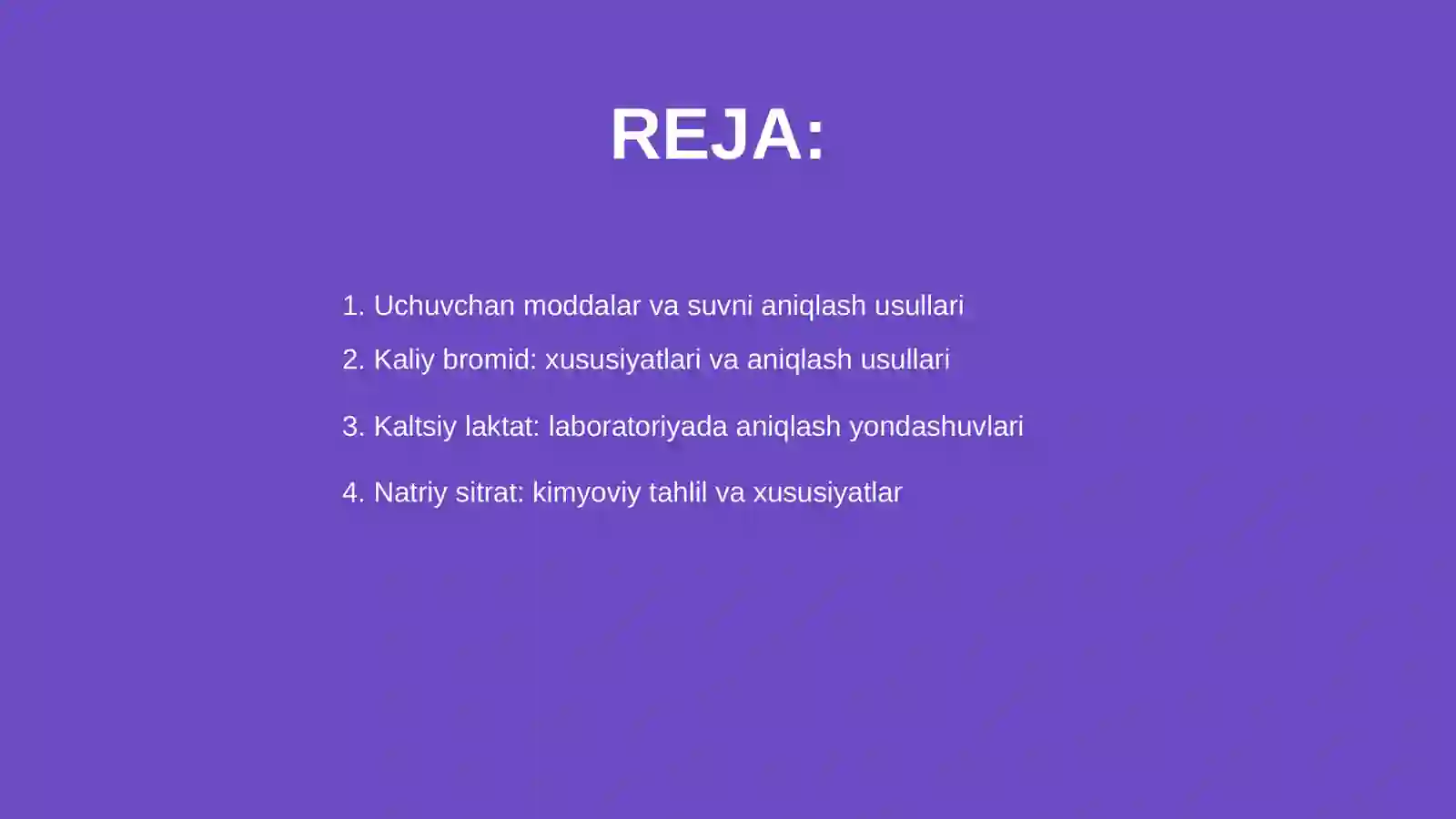 Uchuvchan moddalar va suvni aniqlash usullari 2