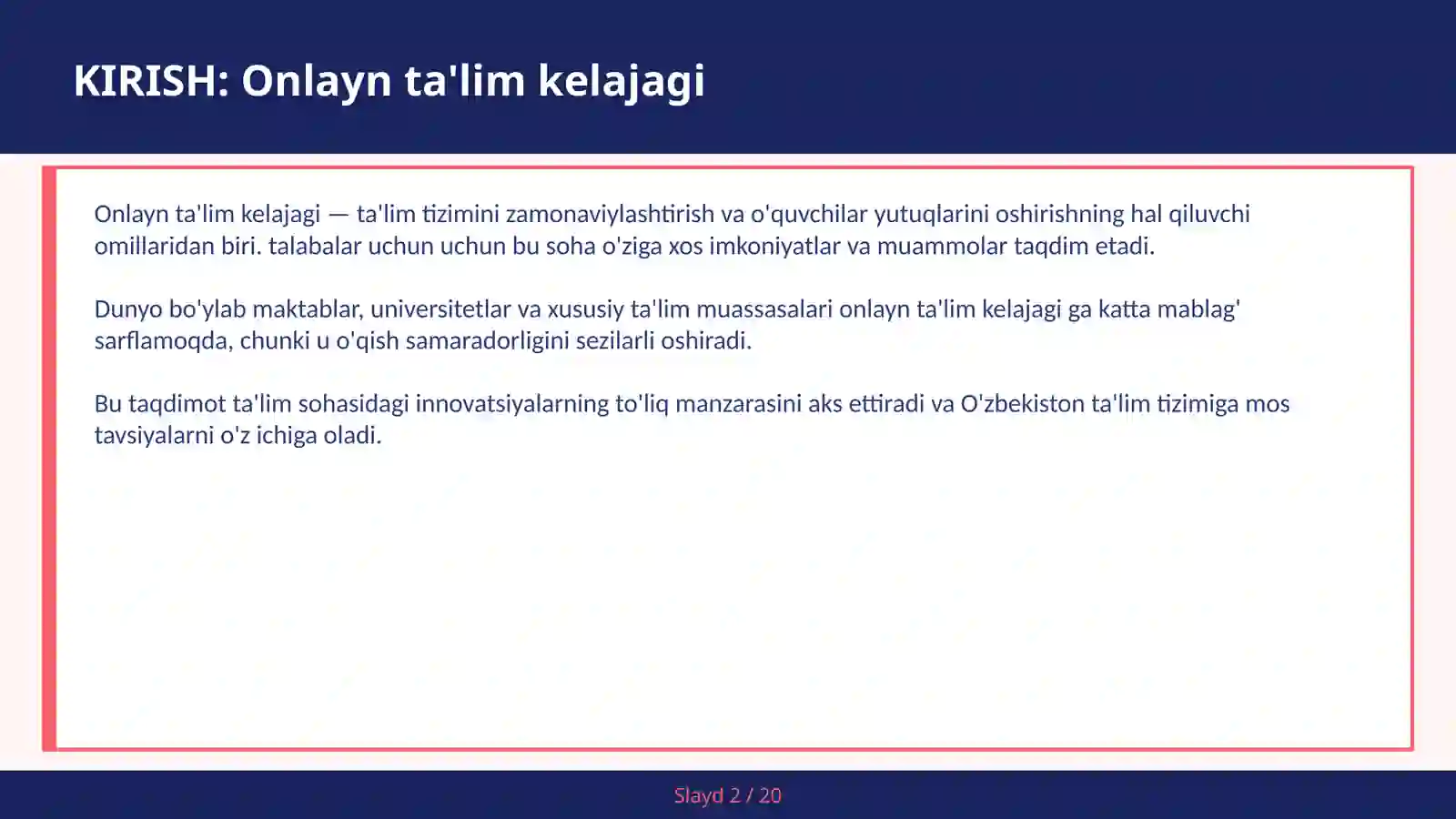 Onlayn ta'lim kelajagi 2