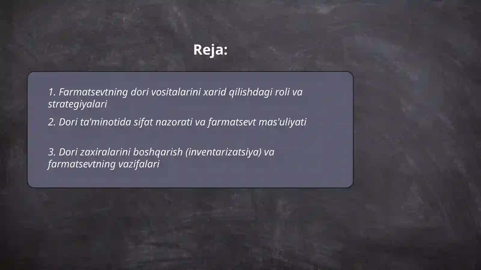 Farmatsevt mutaxassisining dori ta'minoti tizimidagi roli 2