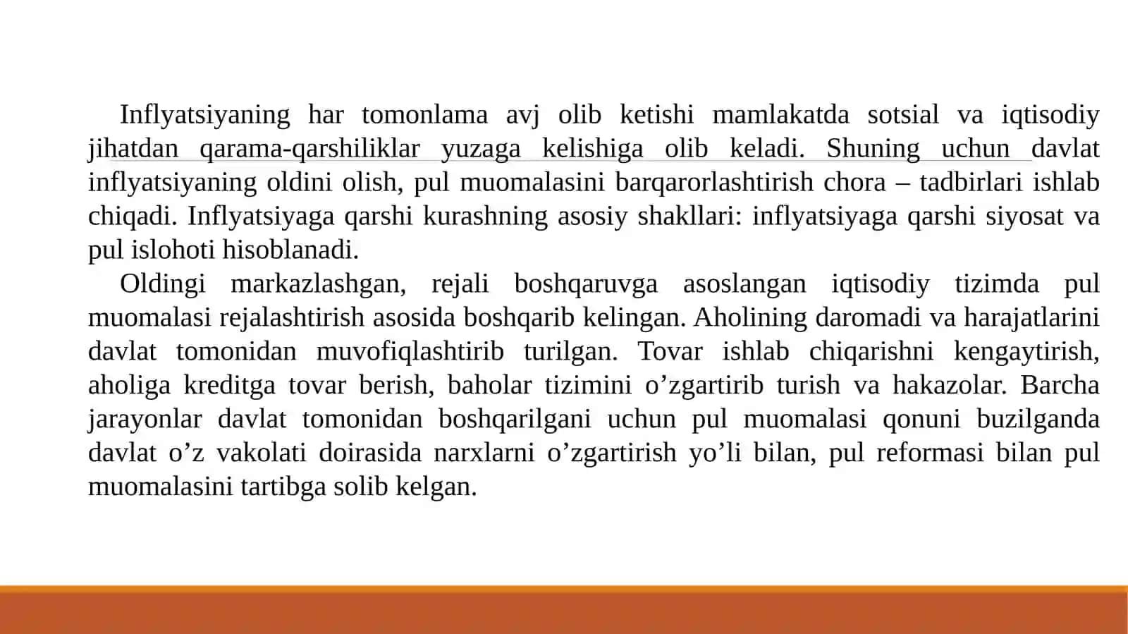Inflyatsiyaning mohiyati va kelib 2
