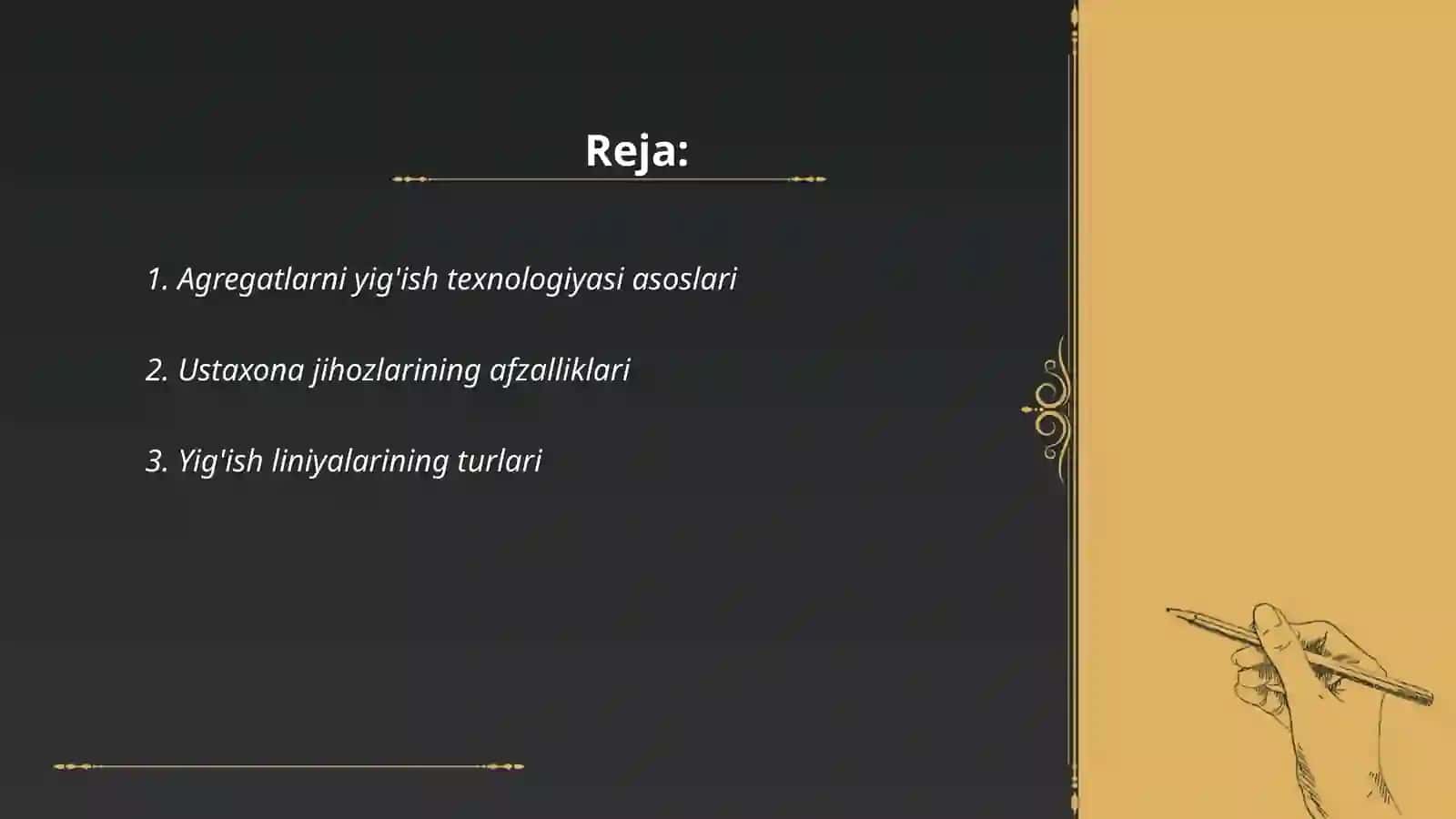 Agregatlarni yig'ish texnologiyasi asoslari 2