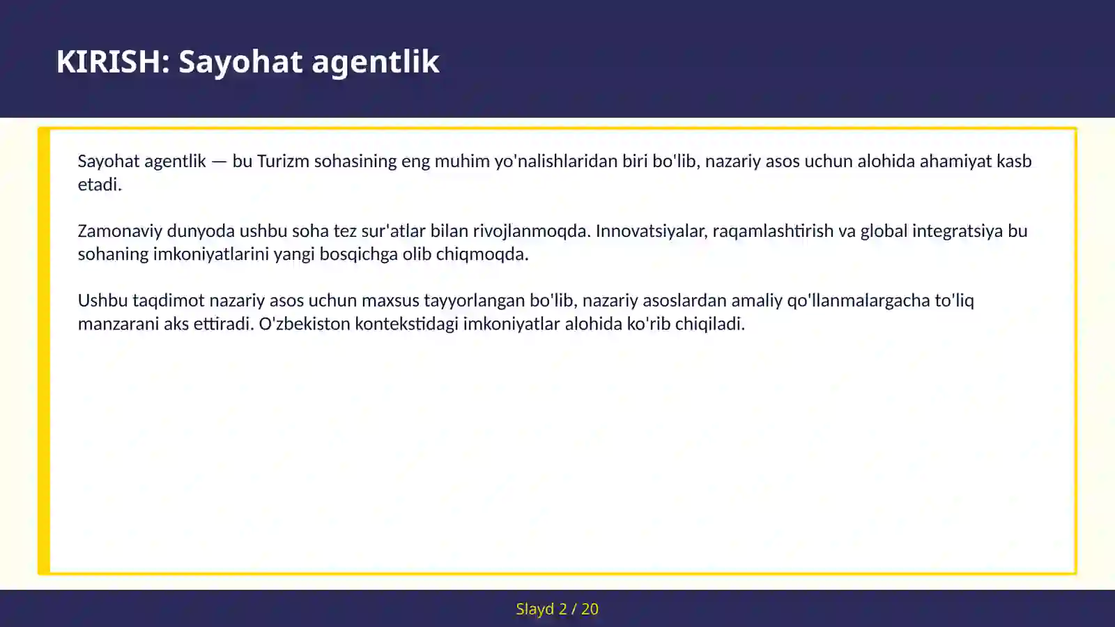 Sayohat agentlik 2