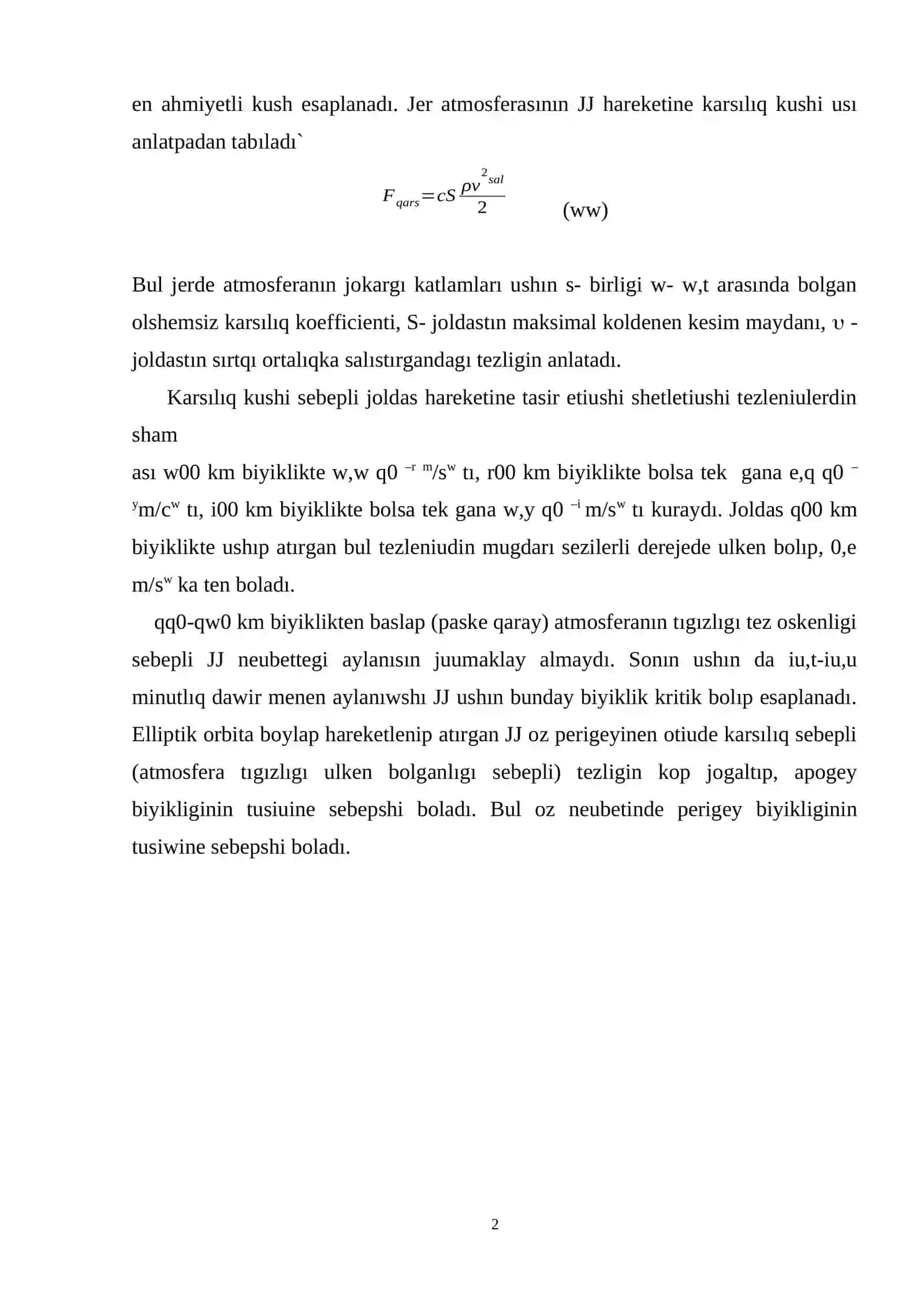 Mavzu: Orbitadan shıǵıw hám Jerge qonıw 2