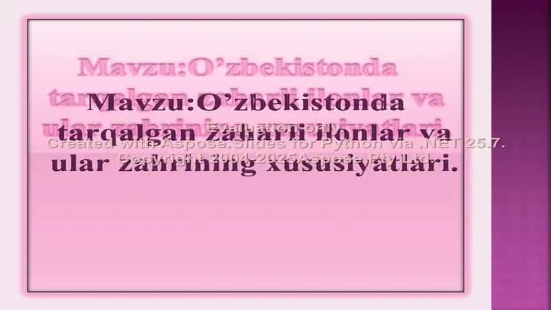 O’zbekistonda tarqalgan zaharli ilonlar va ular zahrining xususiyatlari 2