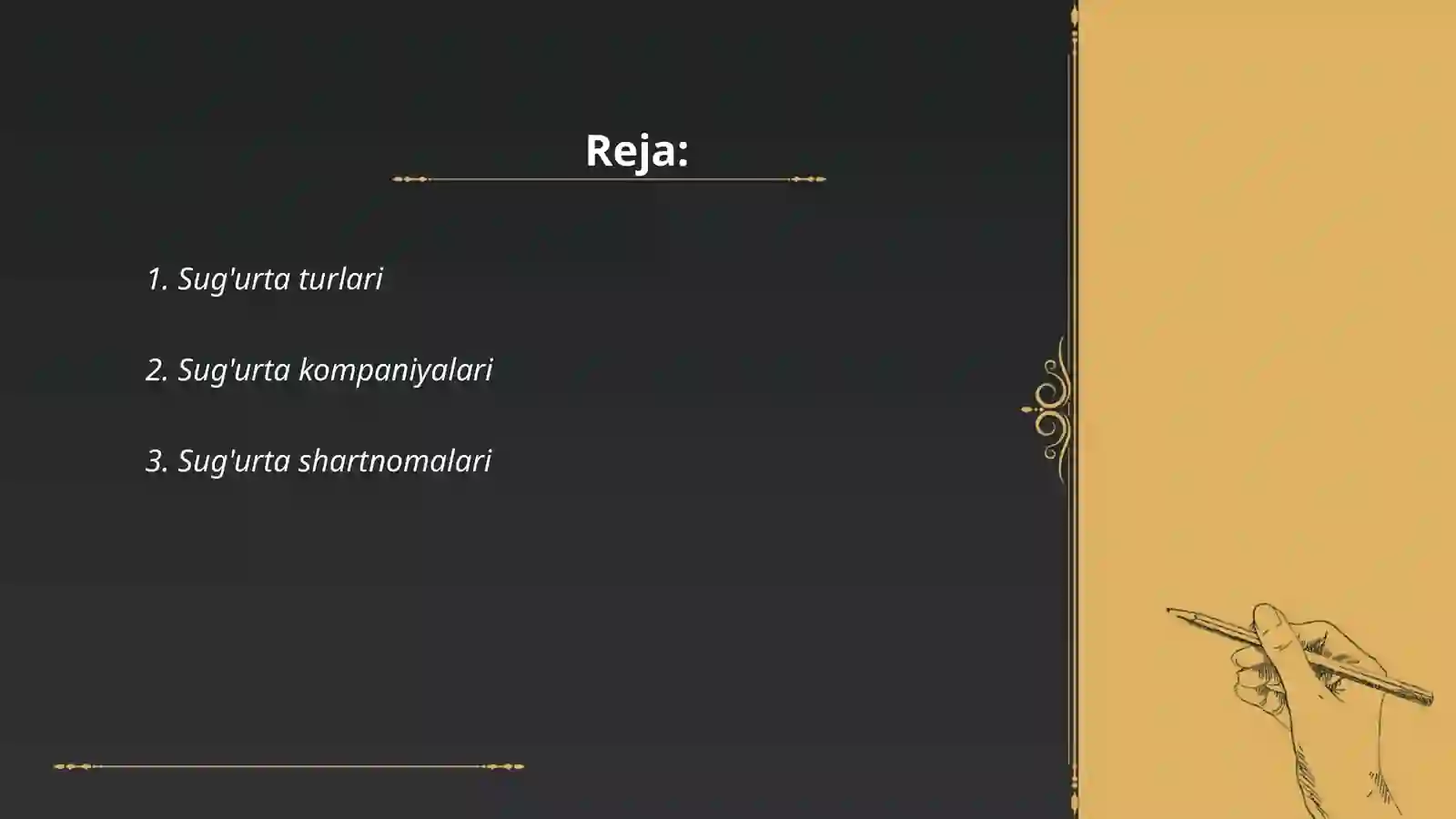 Sug'urta turlari 2