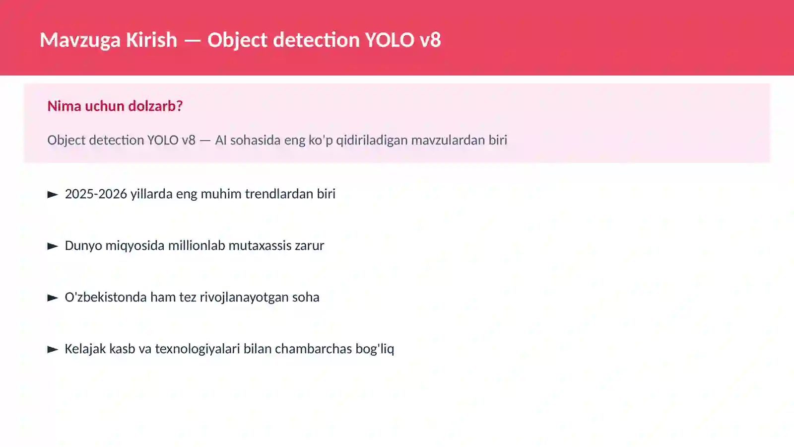 Object detection YOLO v8 2