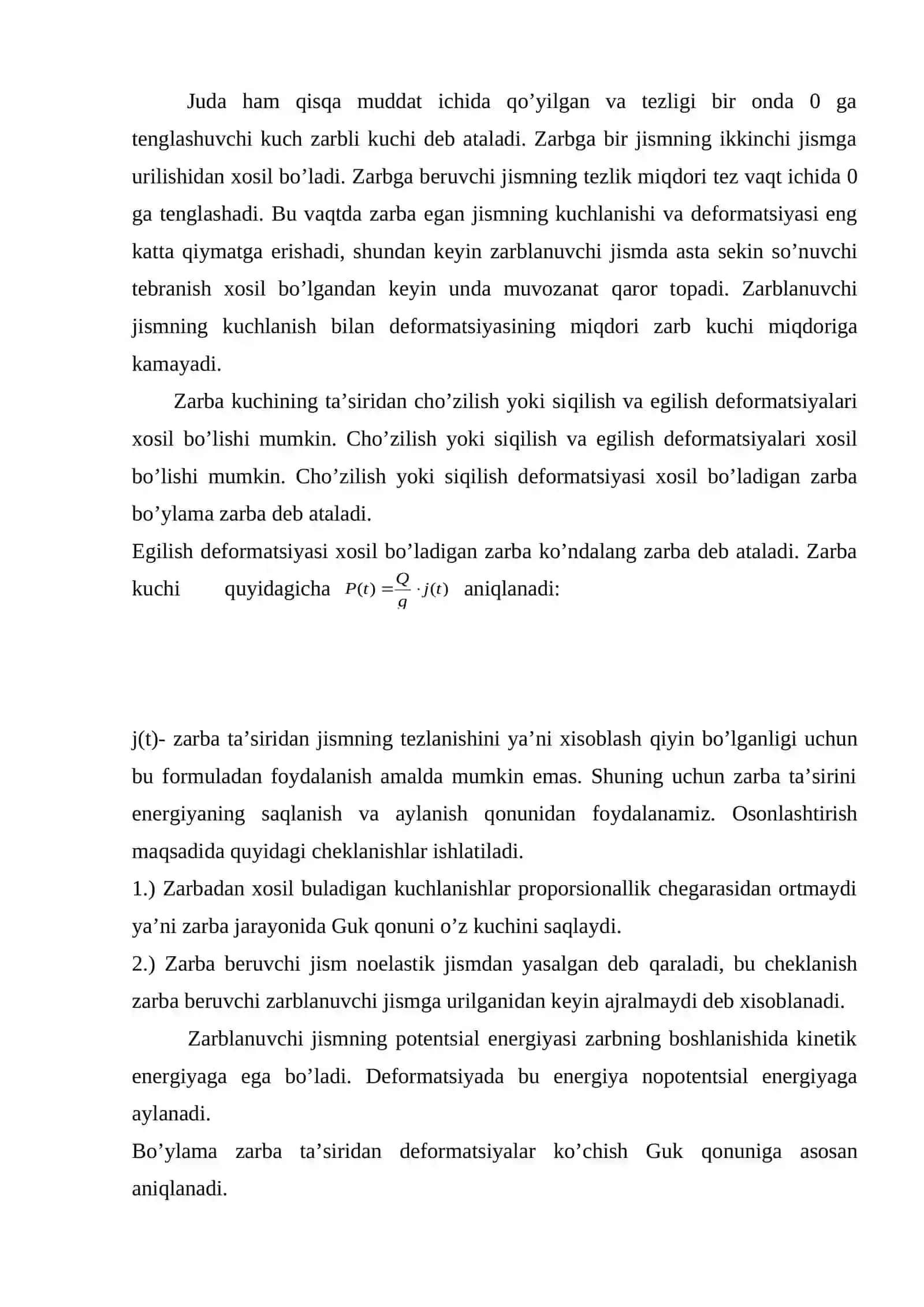 Zаrb kuchlаri tа’siri 2