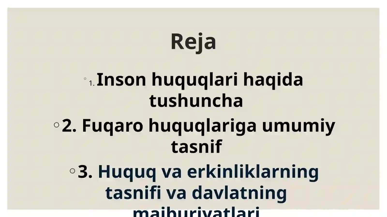 inson va fuqarolarning huquqlari va erkinliklari 2