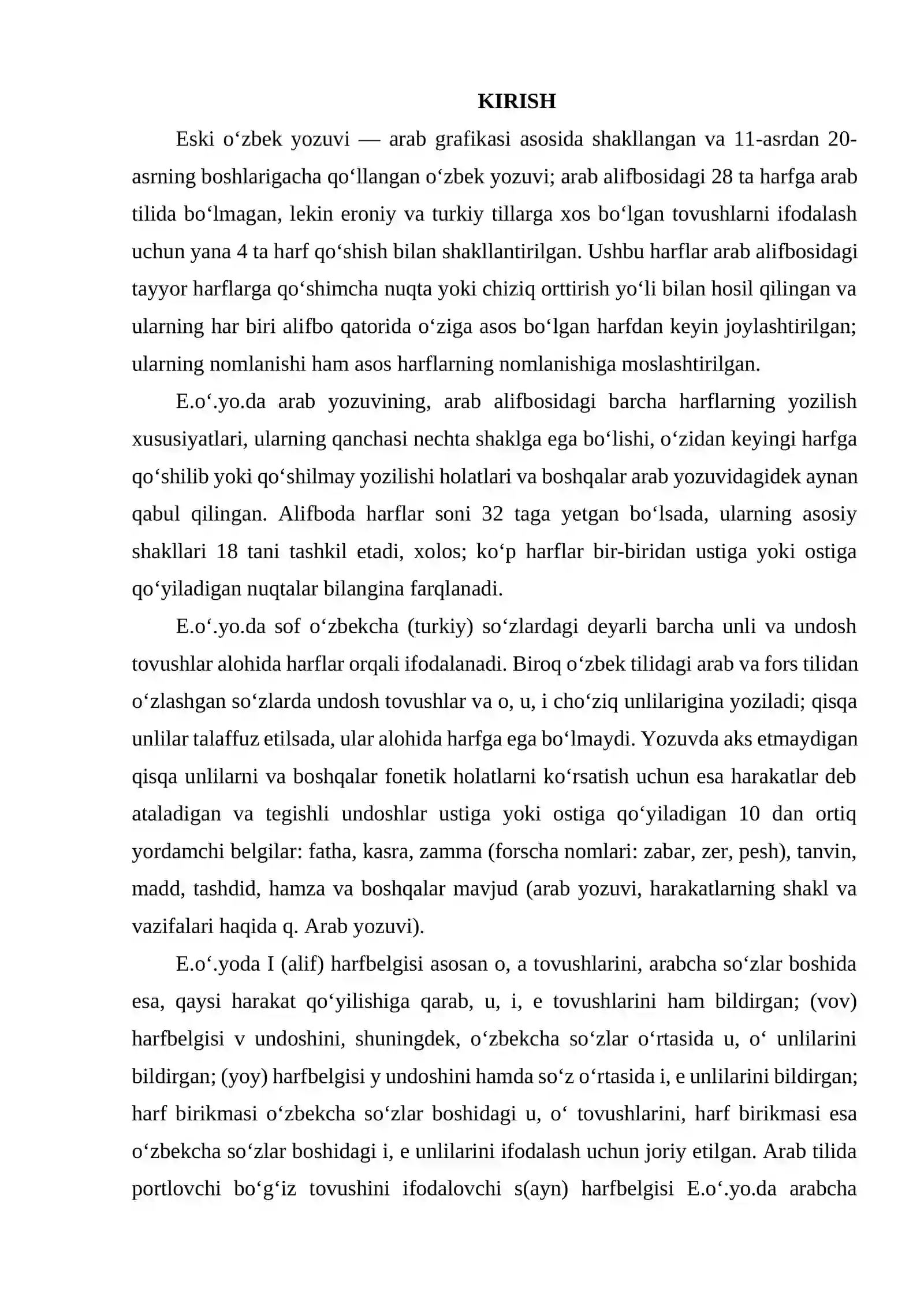 ESKI O‘ZBEK YOZUVINING SHAKILLANISHI 2