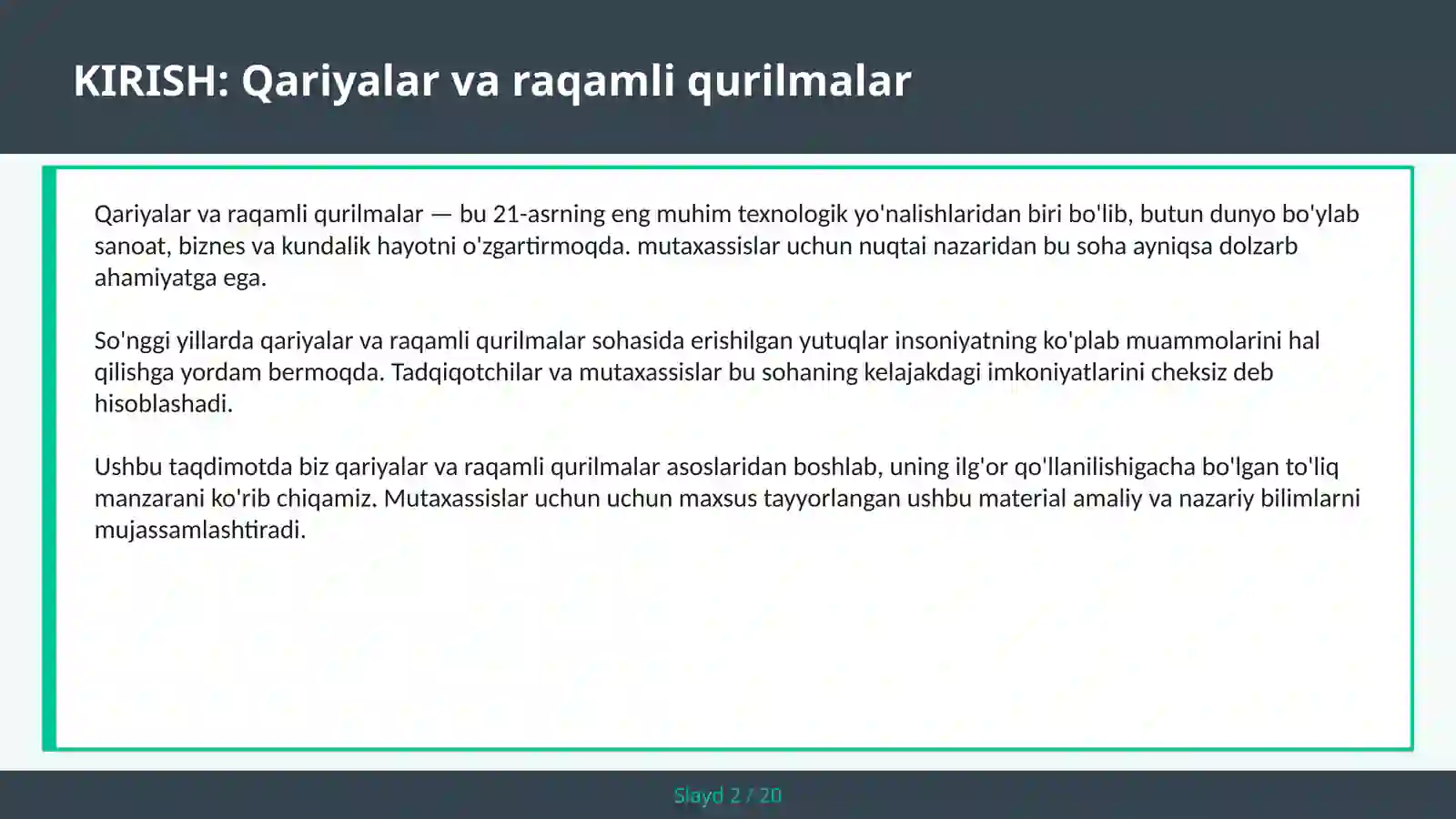 Qariyalar va raqamli qurilmalar 2
