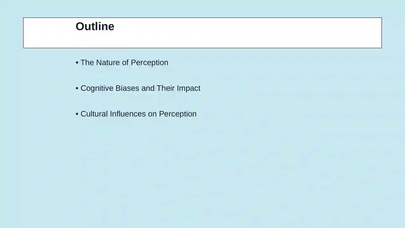 The Nature of Perception 2
