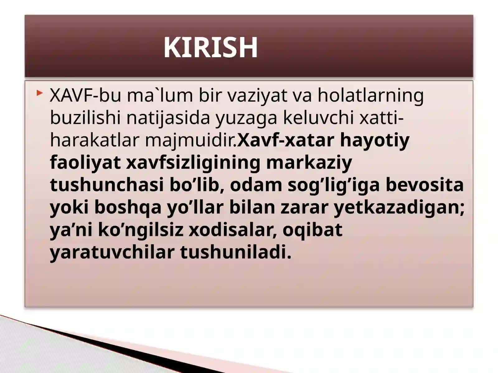 Xatar guruhidagi bolalar bilan ishlash texnologiyasi 2