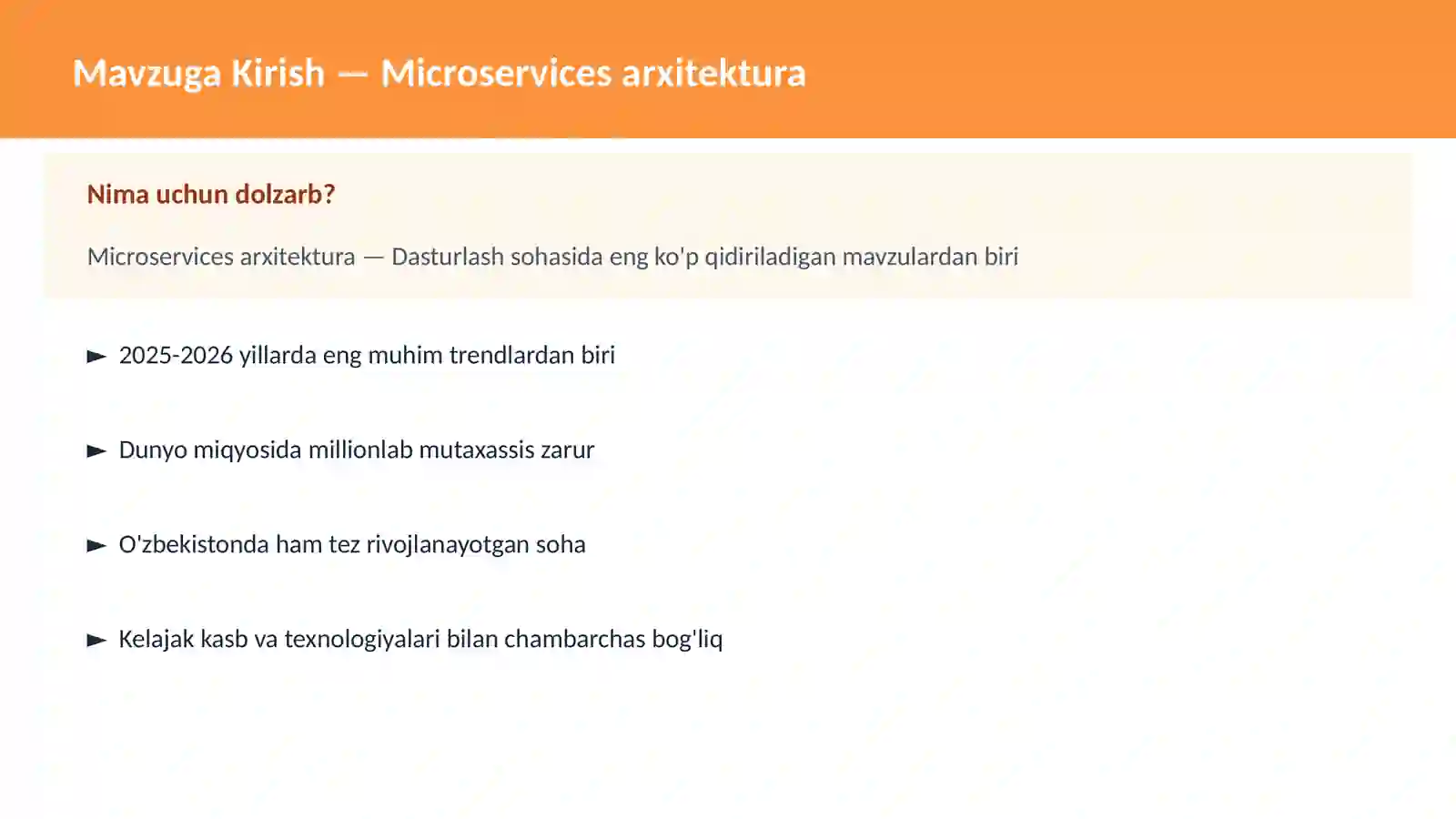 Microservices arxitektura 2