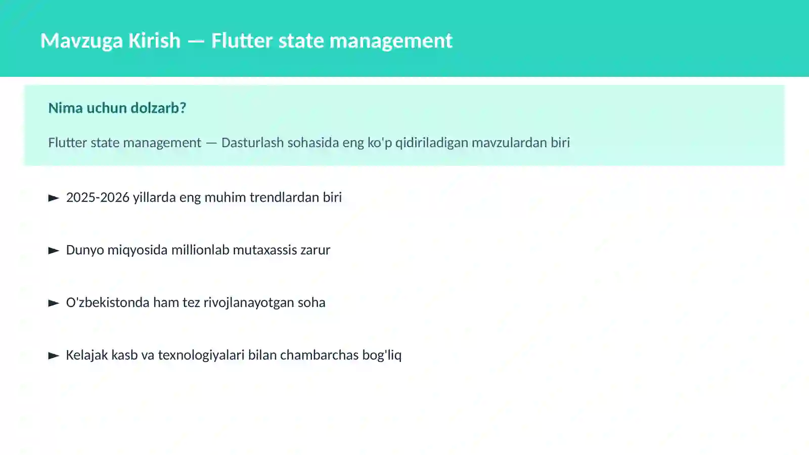 Flutter state management 2