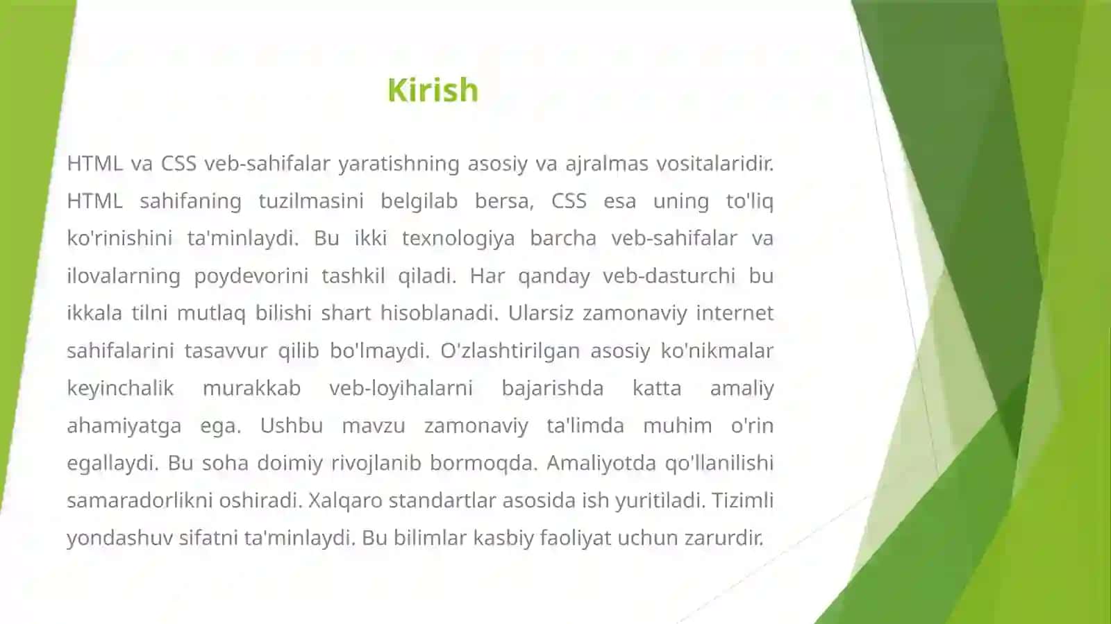 HTML VA CSS YORDAMIDA ZAMONAVIY VEB-SAHIFA YARATISH 2
