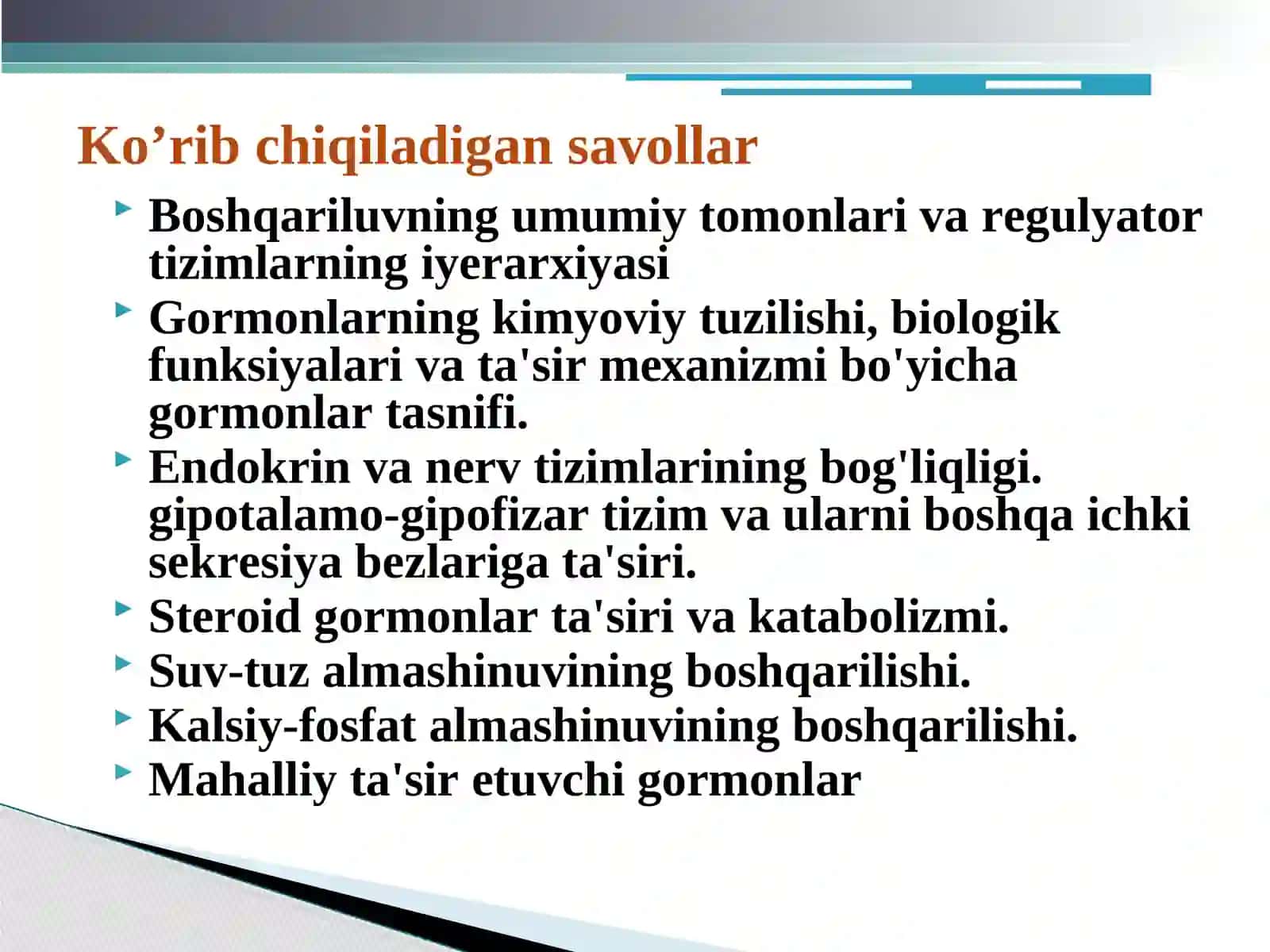 Endokrintizim biokimyosi 2
