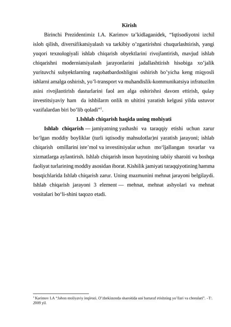 XALQARO ISHLAB CHIQARISH ZANJIRLARI VA ULARNING RIVOJI 2