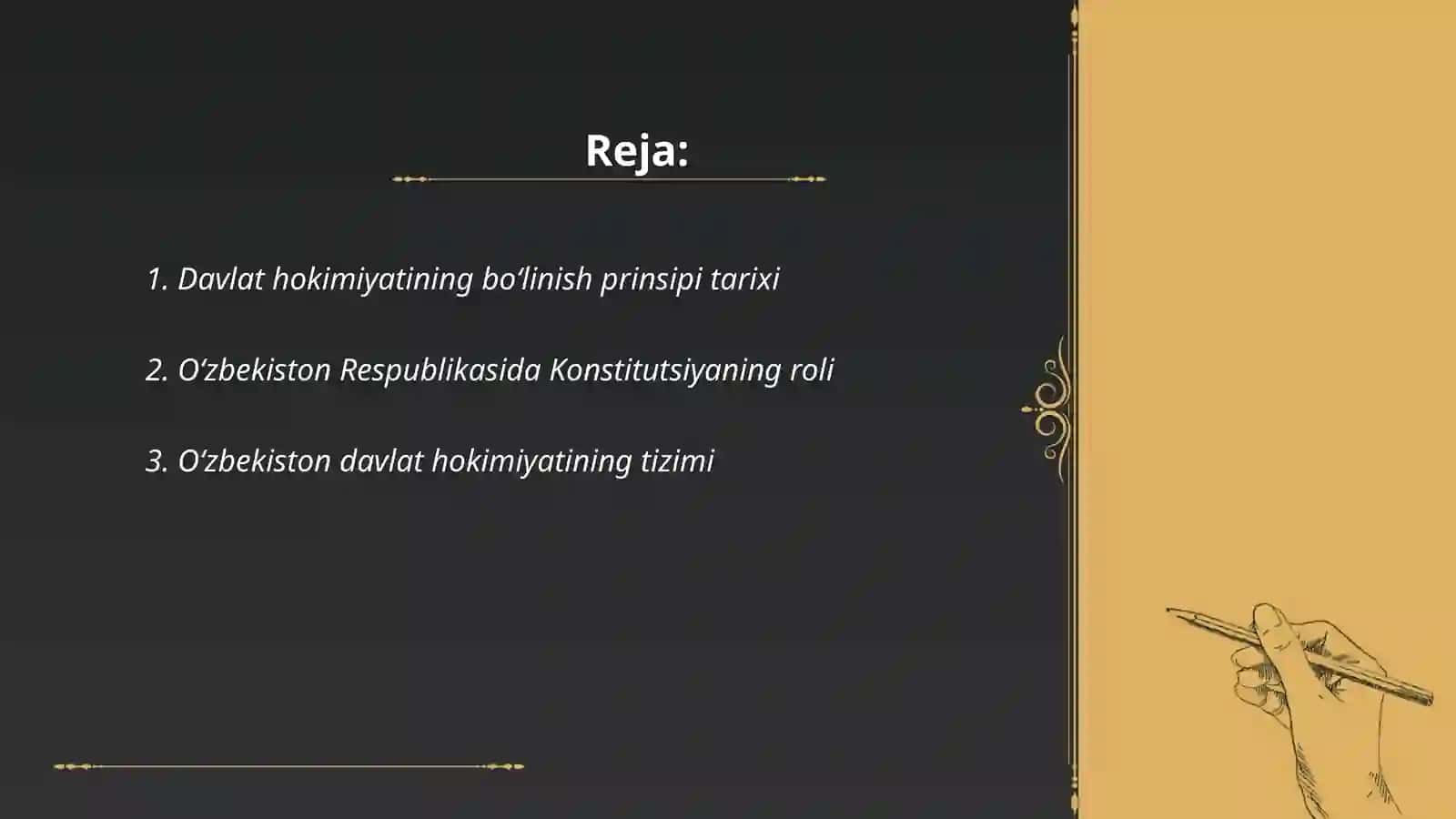 O'zbekiston Respublikasida davlat hokimiyatining boʻlinish prinsipi 2