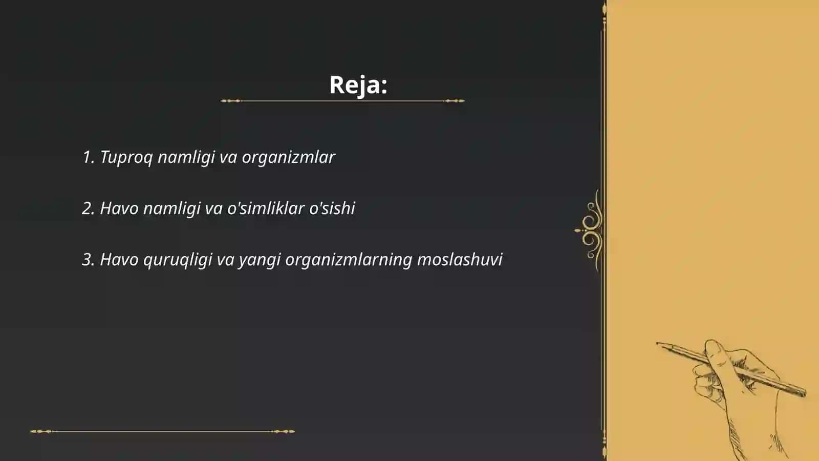 Organizmga havo namligi ko'rsatkichlarining ta'siri 2
