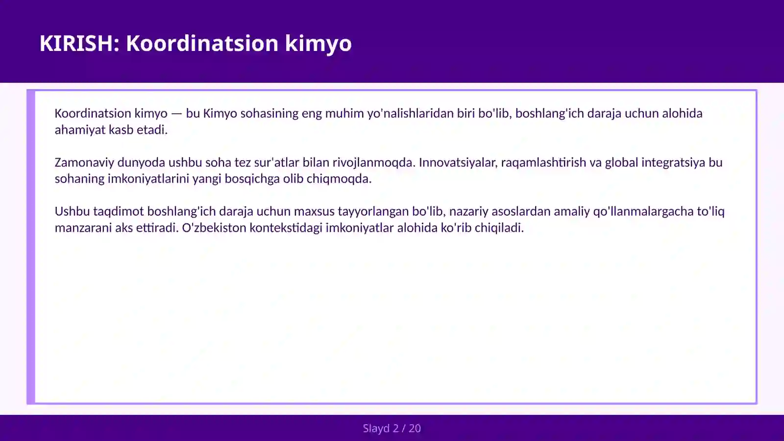 Koordinatsion kimyo 2