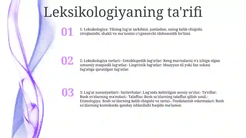 Leksikologiya Haqida Umumiy MaʼLumot. LugʻAt Va Ularning Tiplari:Ensiklopedik Va Lingvistik LugʻAtlar 2