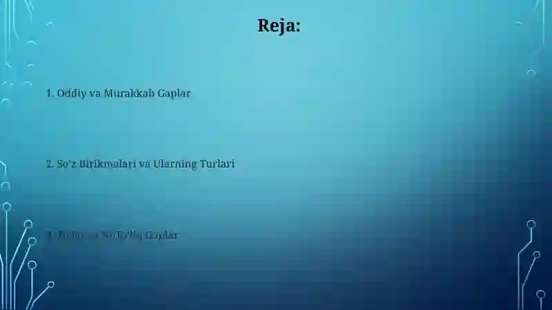 Oddiy va Murakkab Gaplar 2