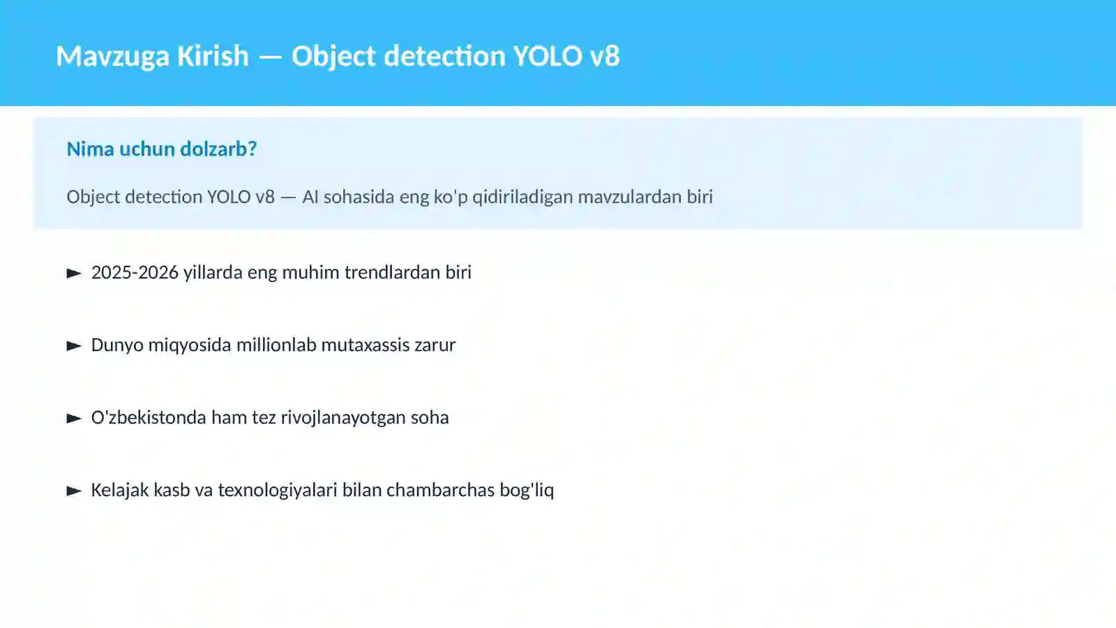 Object detection YOLO v8 2