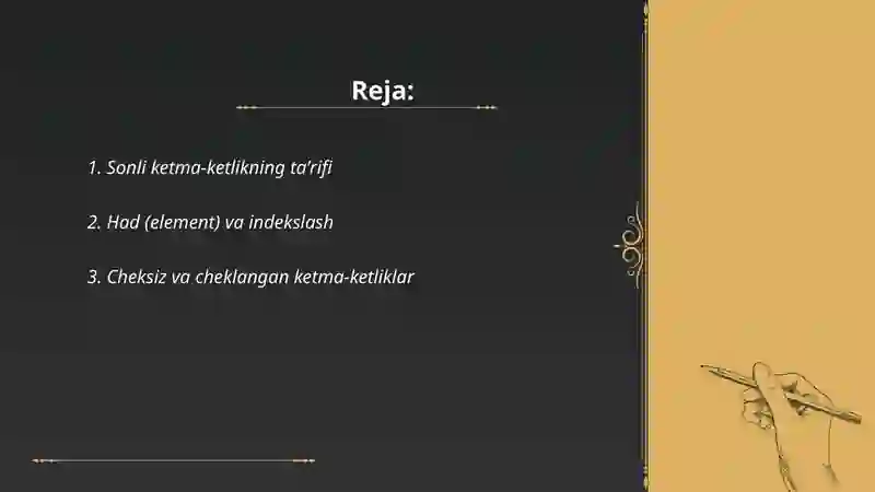 Sonli ketma-ketlik 2