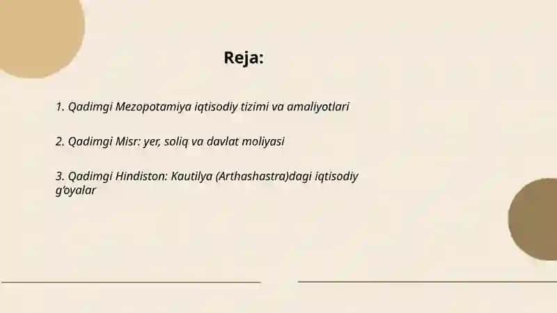 Qadimgi Mezopotamiya iqtisodiy tizimi va amaliyotlari 2
