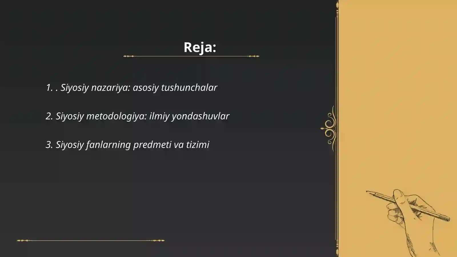 Siyosiy nazariyasi va metodologiyasi fanning predmeti maqsad va vazifalari 2