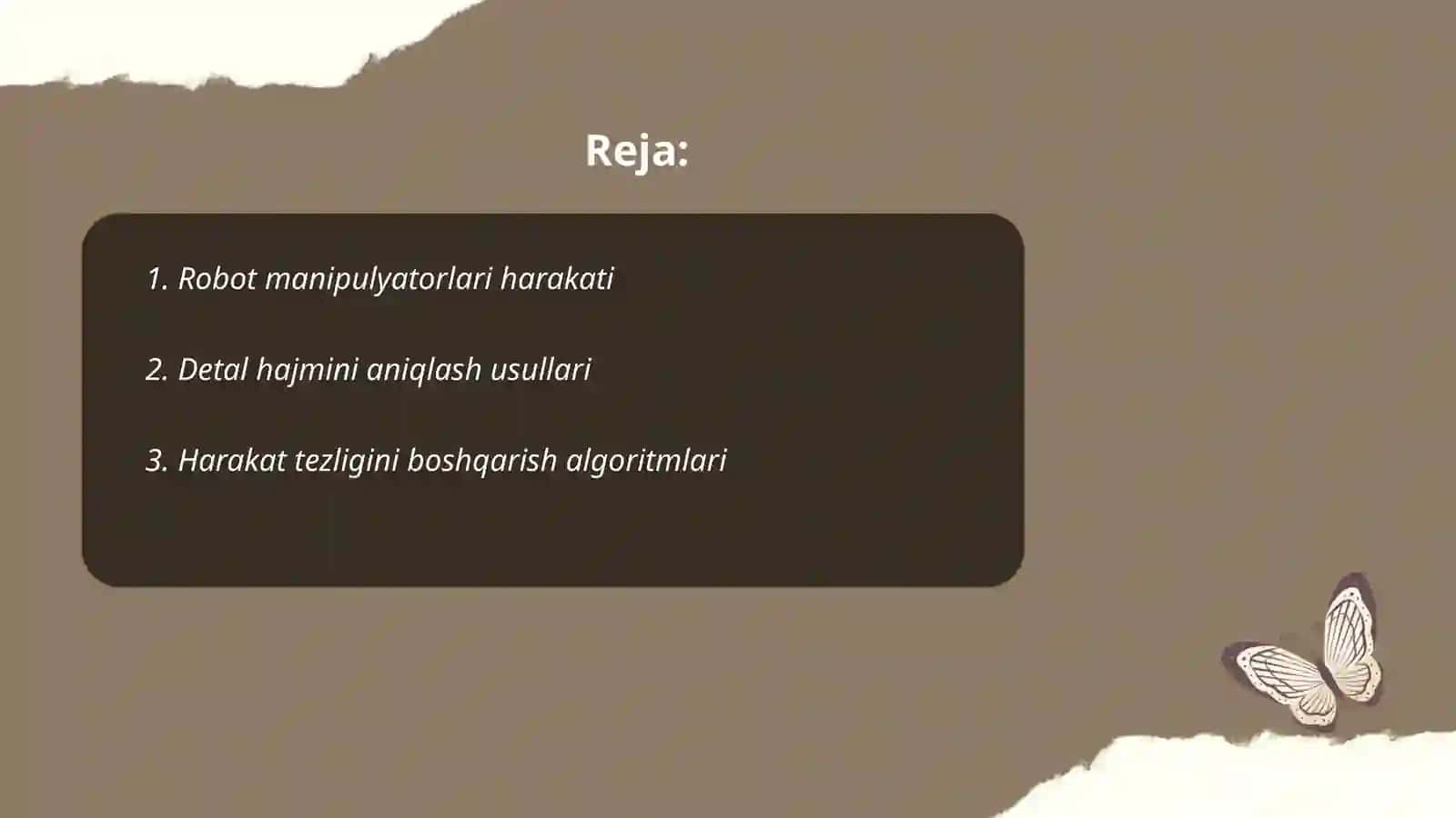 Robot manipulyatorlari harakati 2