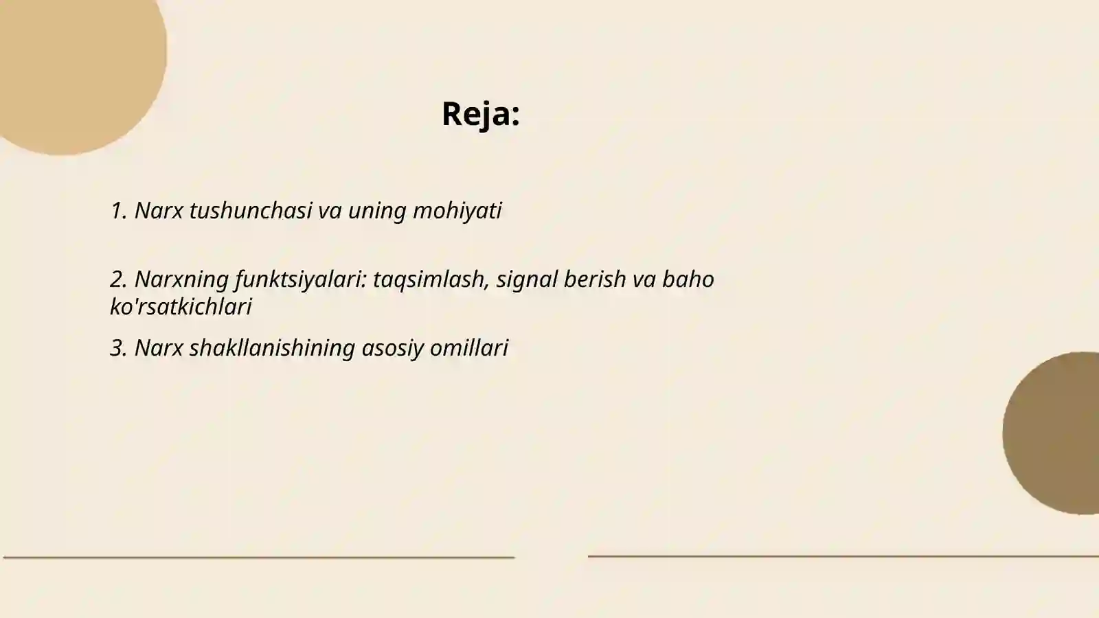 Narxning mohiyati va shakllanishi 2