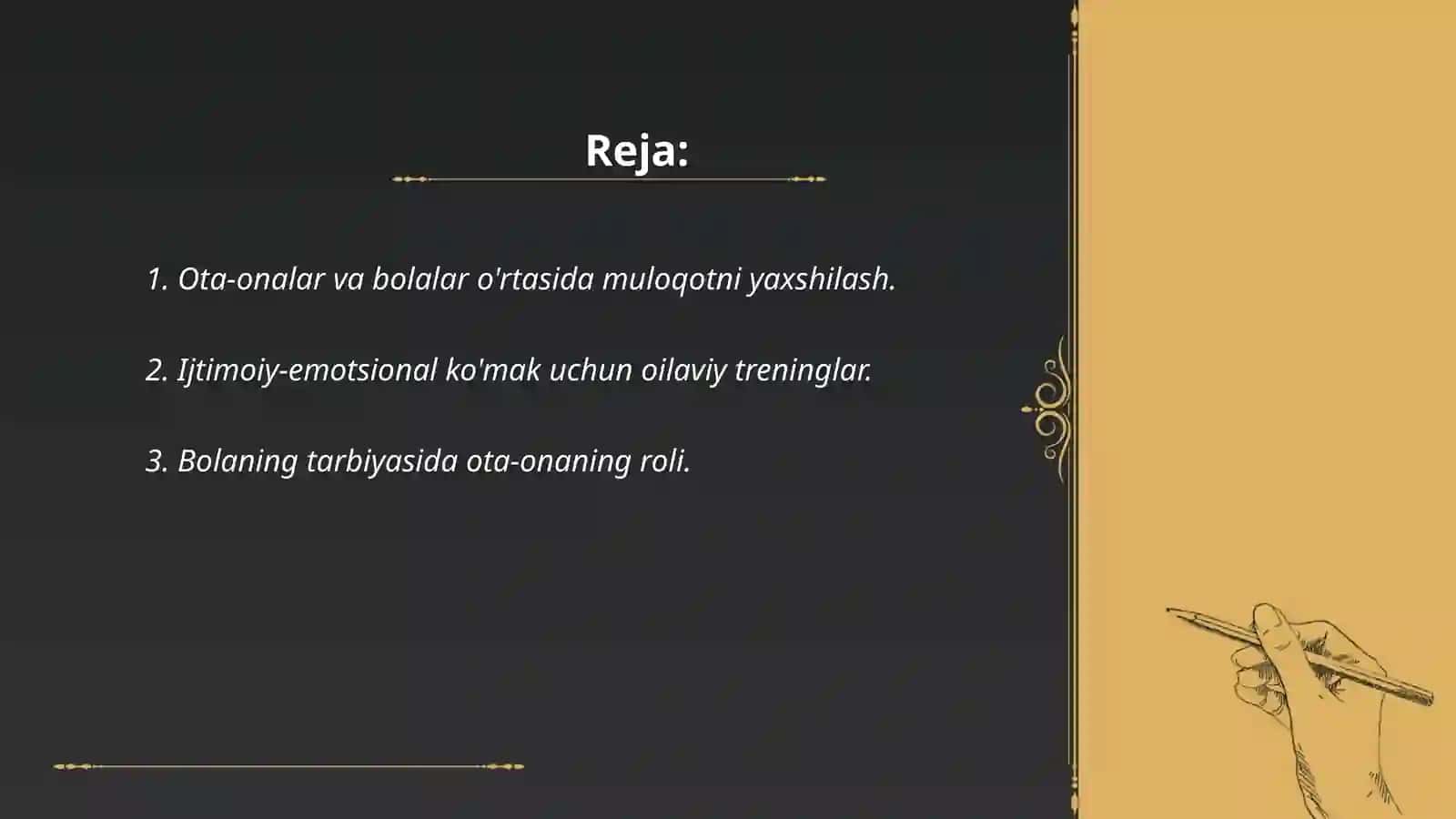 Ota-onalar va oila bilan yakkama-yakka ishlash 2