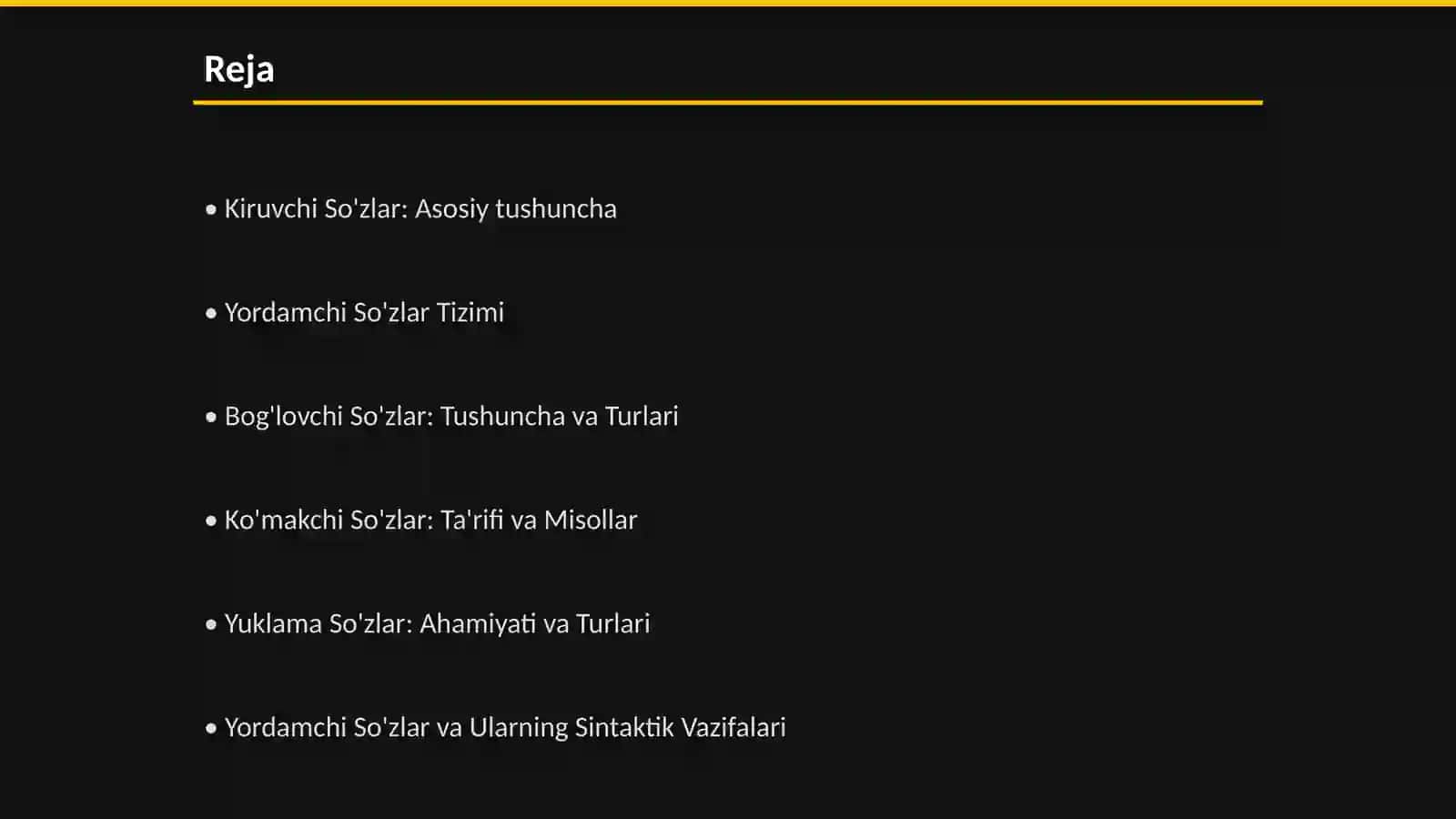 Yordamchi So'zlar: Tizimi va Xususiyatlari 2