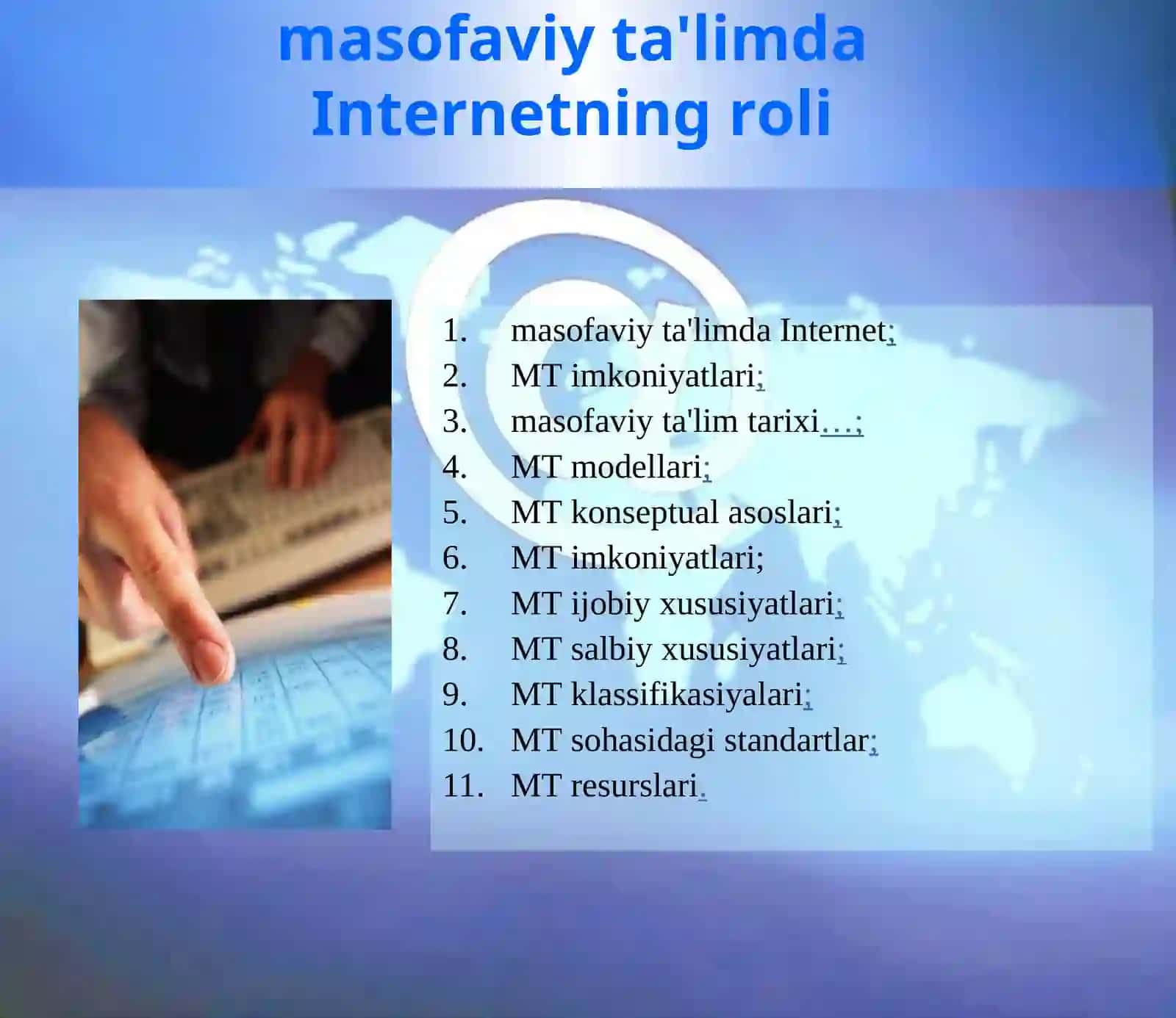 Masofaviy ta'lim.Internet 2