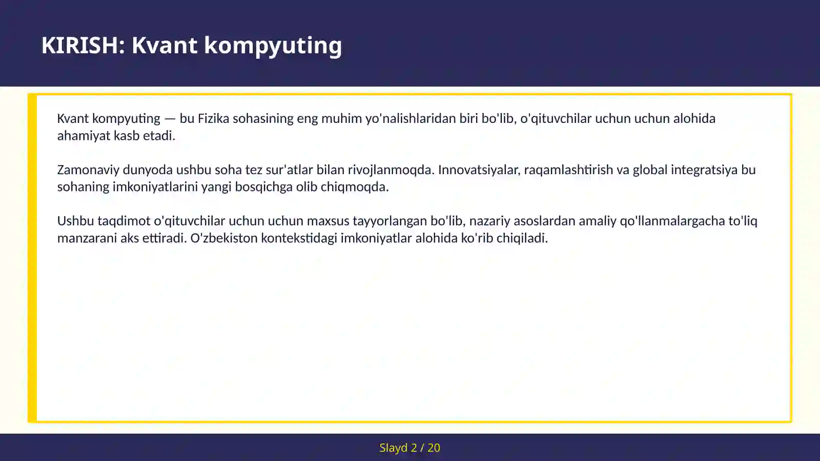 Kvant kompyuting 2