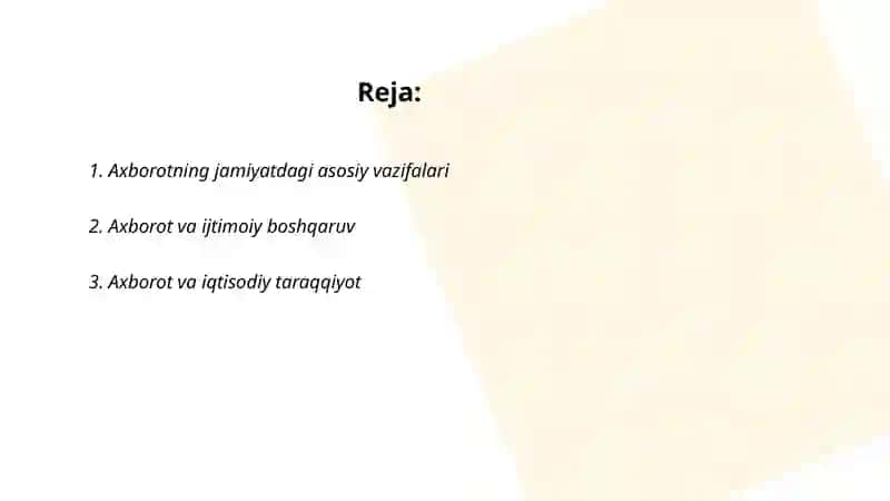 Jamiyatda axborotni vazifasi va oʻrni 2