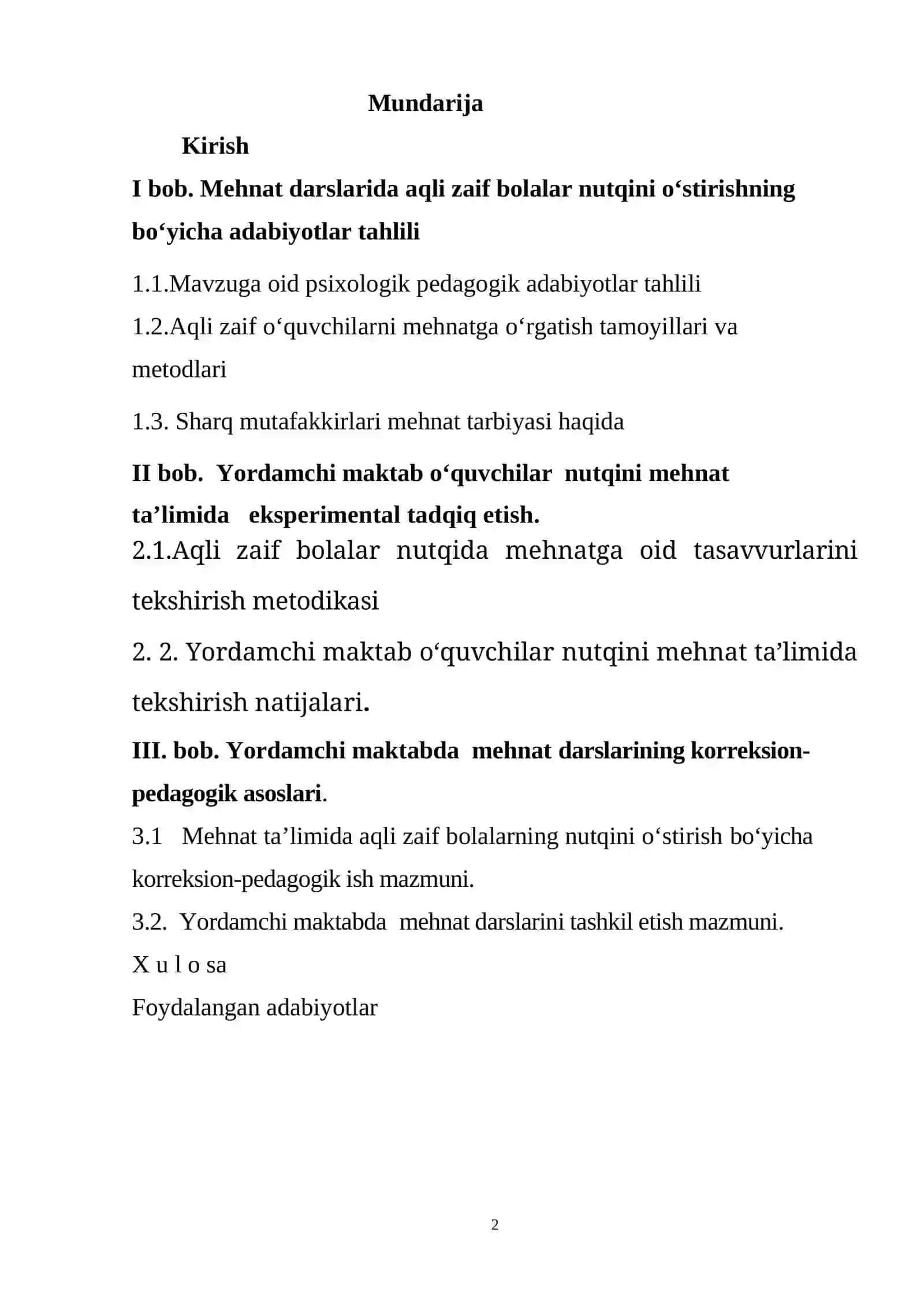 "Mehnat darslarida aqli zaif bolalar nutqini о‘stirishning о‘ziga xosligi" 2