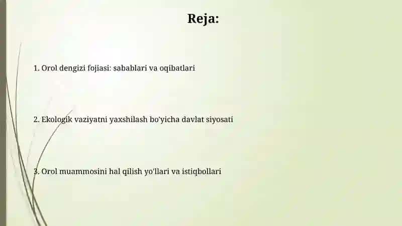 Orolfojiasekologik holatni yaxshilash boʻyicha davlat siyosati 2